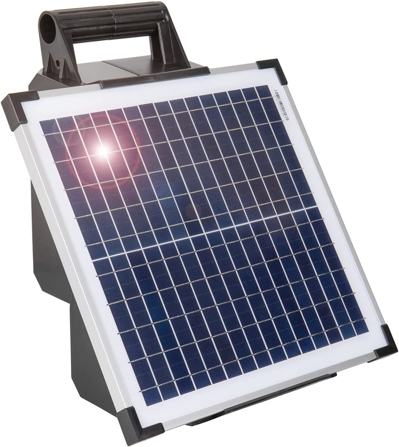 Kit complet de clôture électrique KAPPA 7 SOLAR de VOSS.farming +  batterie 12V + panneau solaire 12W